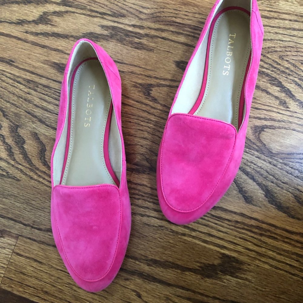 Fuschia Suede Flats too small for me